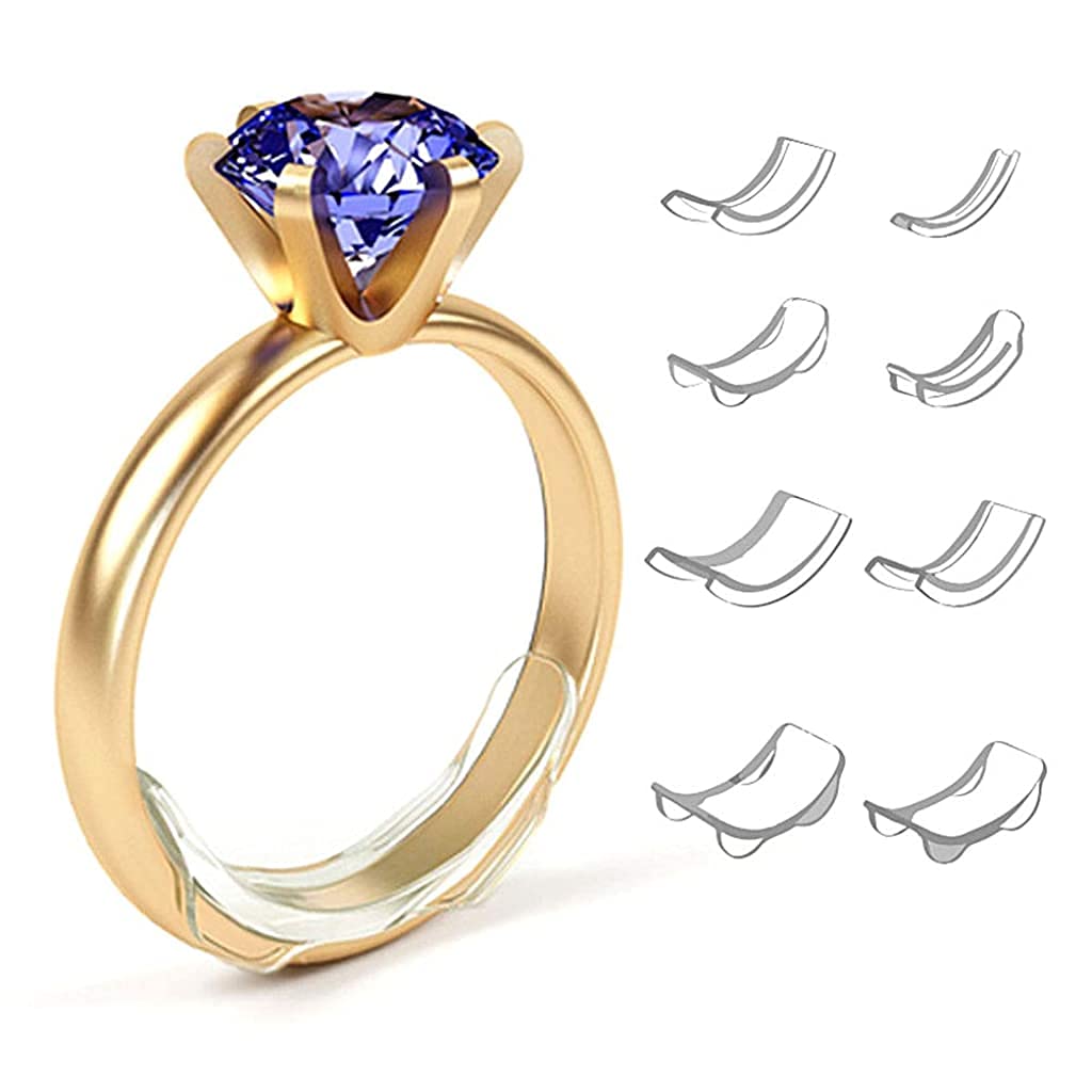 PALAY 8pcs Invisible Ring Size Adjuster,Ring Sizes Reducer Invisible Invisible Ring Size Adjuster for Wide Loose ings, Fit 1-10mm Width Rings(8 sizes) For Unisex Adult PALAY 8pcs Invisible Ring Size Adjuster,Ring Sizes Reducer Invisible Invisible Ring Size Adjuster for Wide Loose ings, Fit 1-10mm Width Rings(8 sizes) For Unisex Adult